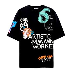 Zara Men Graphic Print T Shirt